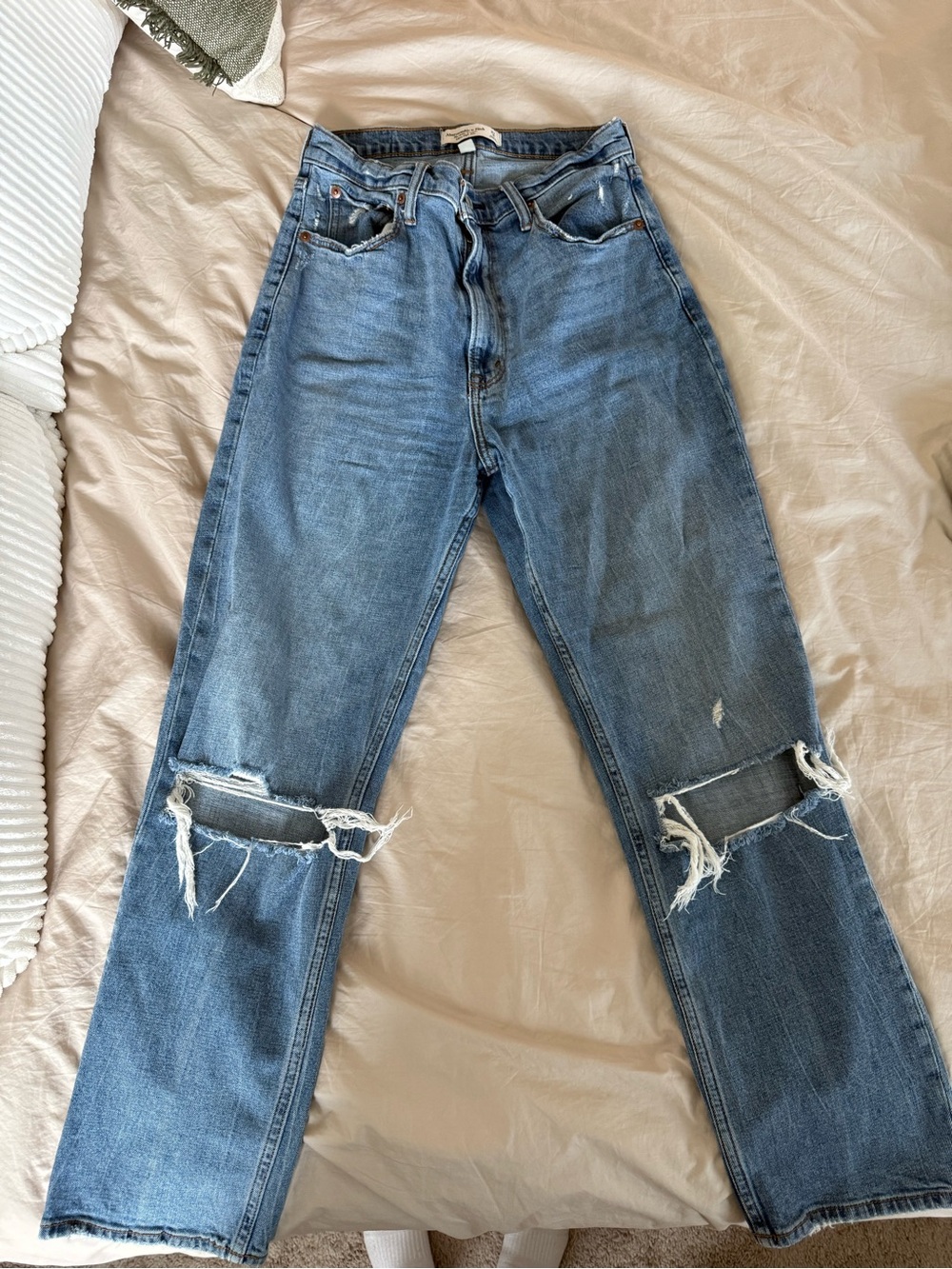 Abercrombie & Fitch Ankle Straight Ultra High Rise CURVE LOVE 27Long